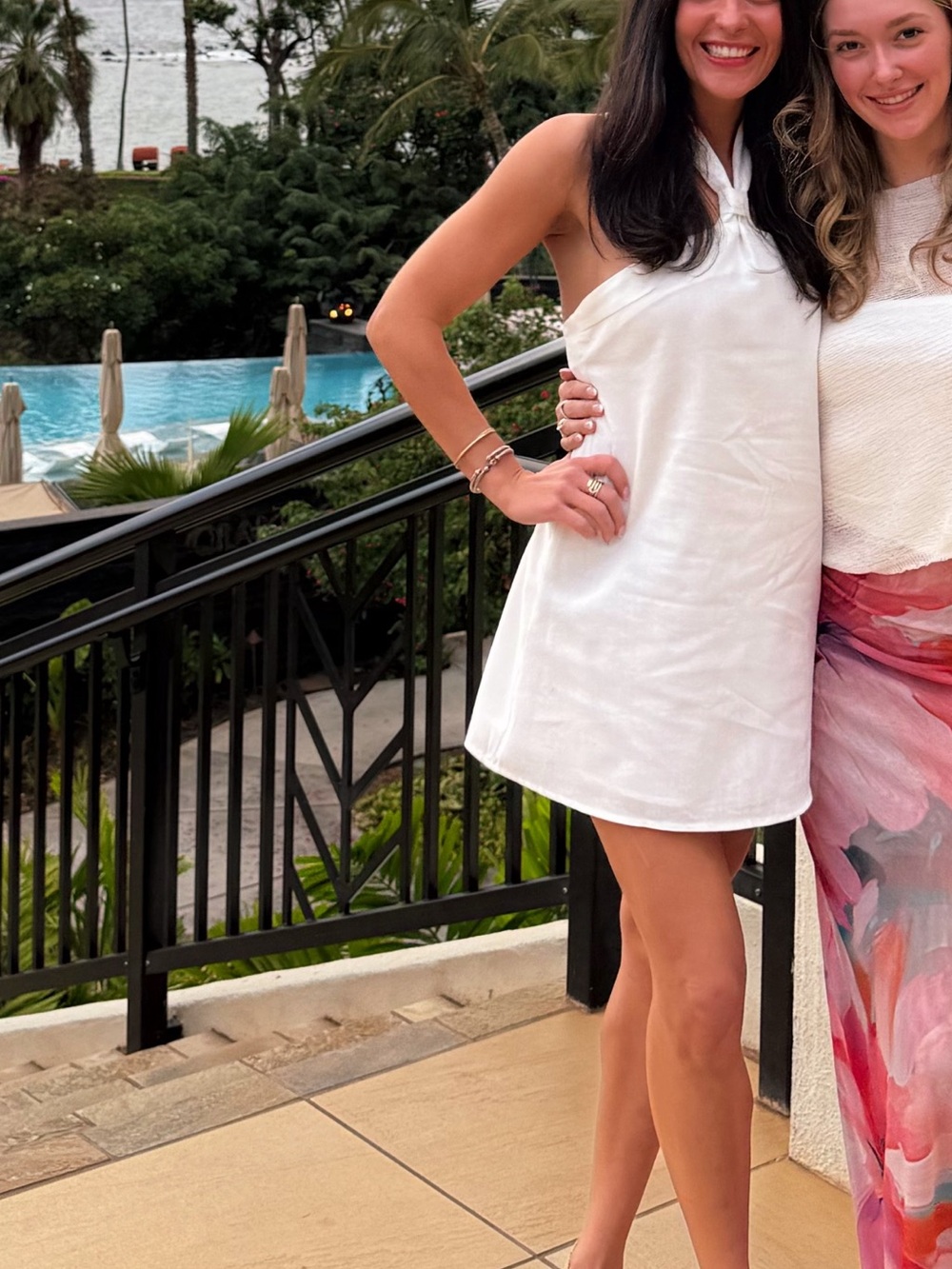 Peppermayo White Halter Mini Dress